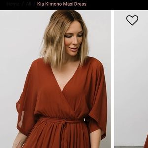 Baltic Born Kia Kimono Dress Rust